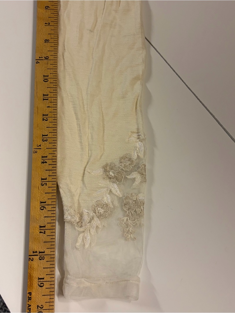 Free People Cream Lace-Back Long Sleeve Tee - Picture 9 of 12